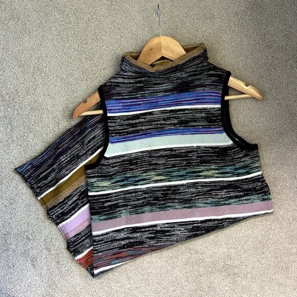 Anthropologie Turtleneck Colorblock Knit Indie Tunic Top Sweater Size M - Picture 9 of 13